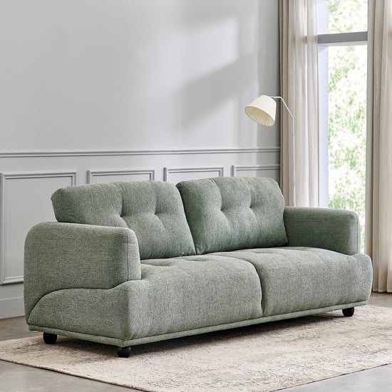 Foresta Fabric 3-Seater Sofa - Green