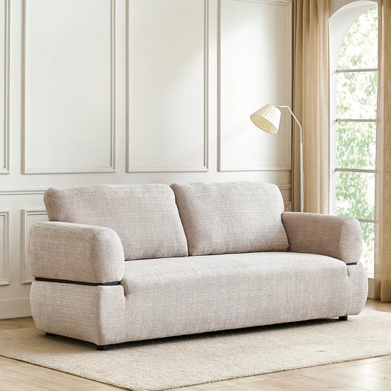 Grove Fabric 3-Seater Sofa - Beige