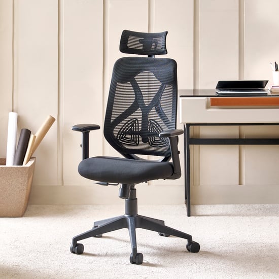 Yuva Ergofit Mesh High Back Office Chair - Black