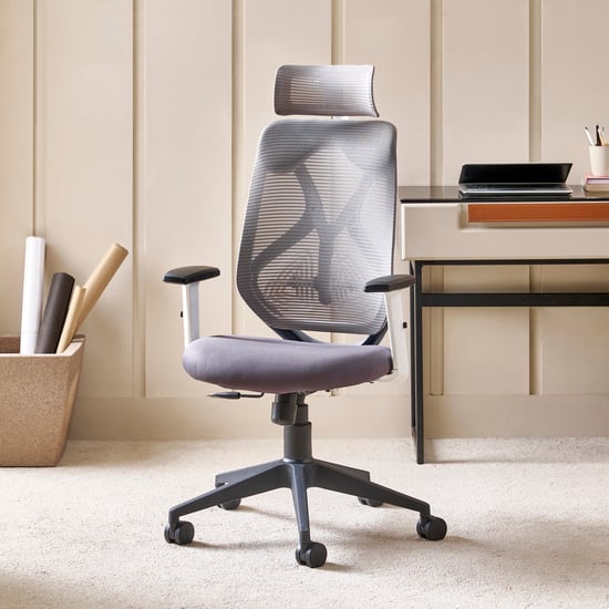 Yuva Ergofit Mesh High Back Office Chair - Grey