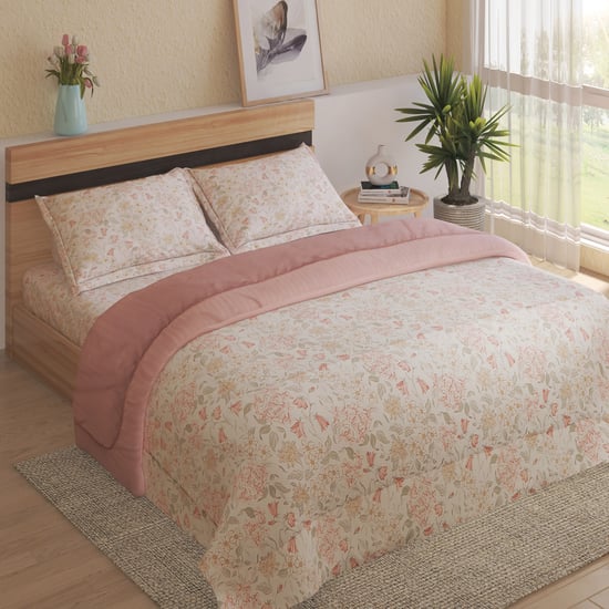 Scarlet 4Pcs Printed Double Bed-In-A-Bag Set