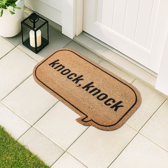 Stencila Coir Knock Knock Print Doormat - 75x45cm