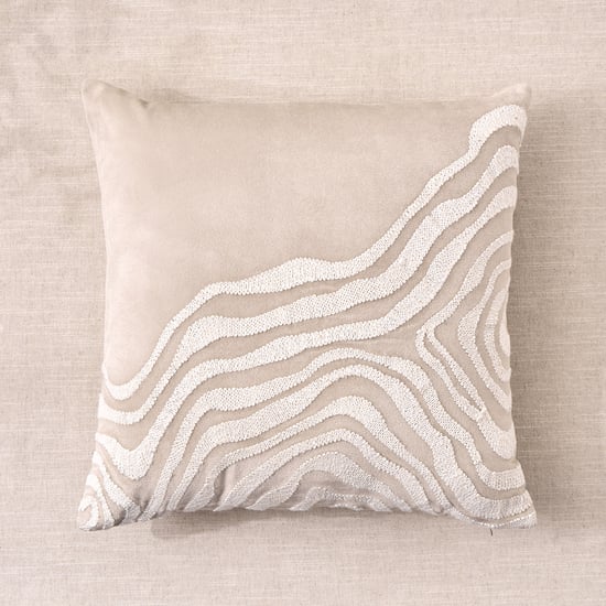 Lynea Ondel Velvet Embroidered Cushion Cover - 45x45cm