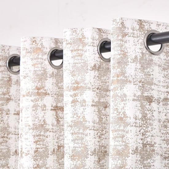 Fritch Set of 2 Foil Print Light Filtering Door Curtains - 8.8ft (270cm)