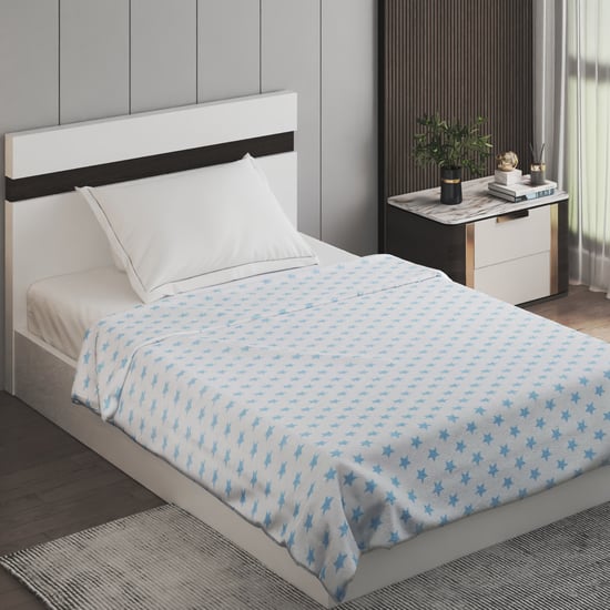 Corsica Slate Kids Star Print Single Blanket