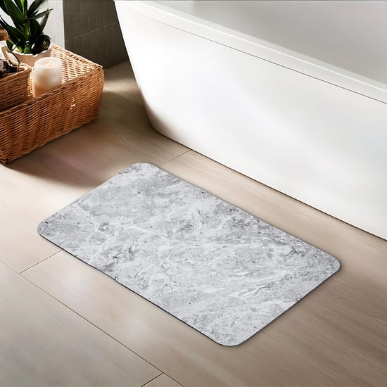 Bask Marble Print Anti-Slip Bath Mat - 58x38cm