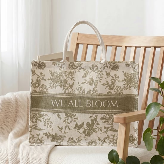 Minerals Jute Printed Tote Bag