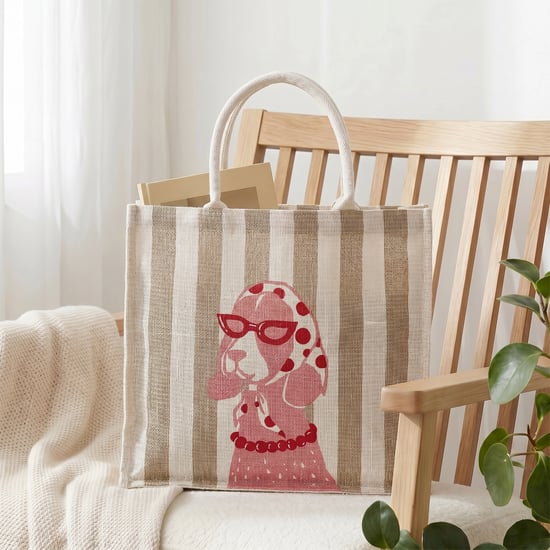 Minerals Jute Printed Tote Bag