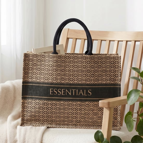 Minerals Jute Printed Tote Bag
