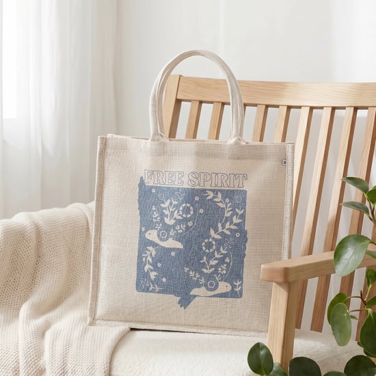 Minerals Freespirit Jute Printed Tote Bag