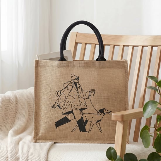 Minerals Jute Printed Tote Bag