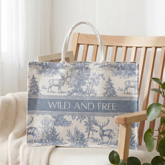 Minerals Jute Printed Tote Bag