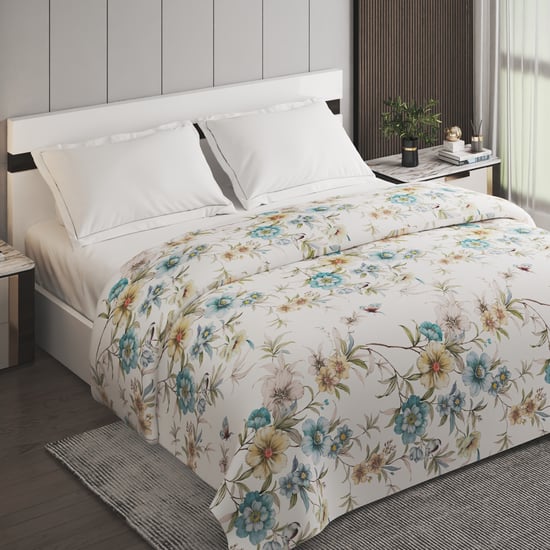 Pristine Luxe Tencel Floral Print Double Duvet Cover