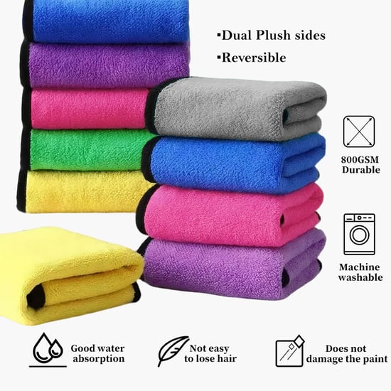 LUXE HOME Set of 8 Microfiber Cleaning Cloths