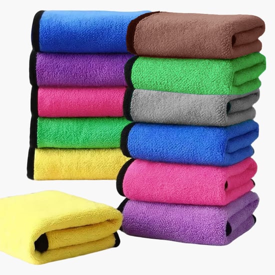 LUXE HOME Set of 12 Microfiber Cleaning Cloths