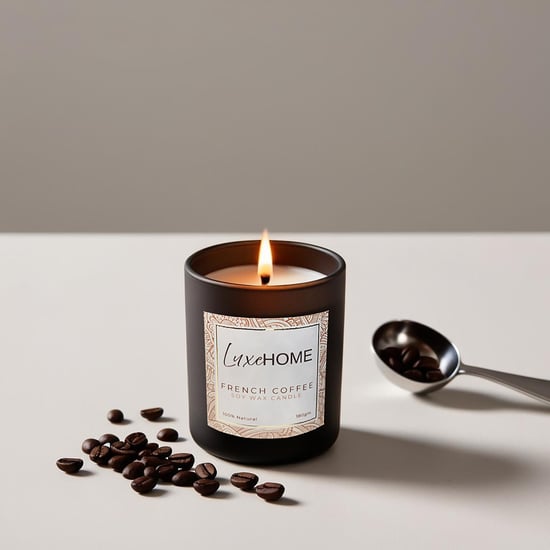 LUXE HOME French Coffee Scented Jar Candle