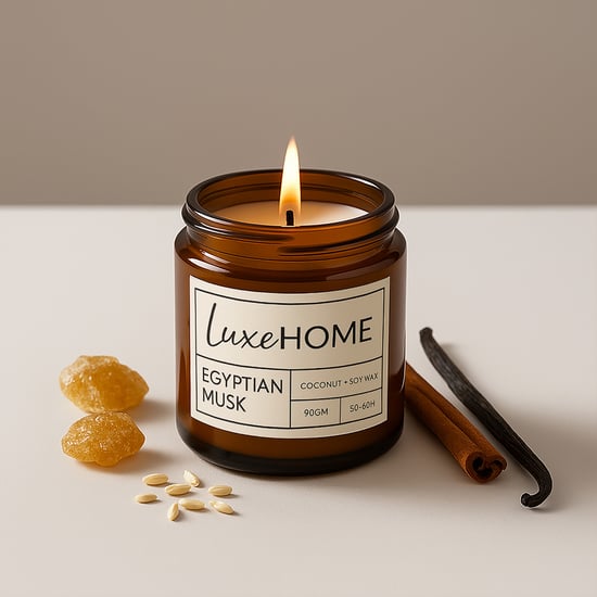 LUXE HOME Egyptian Musk Scented Jar Candle