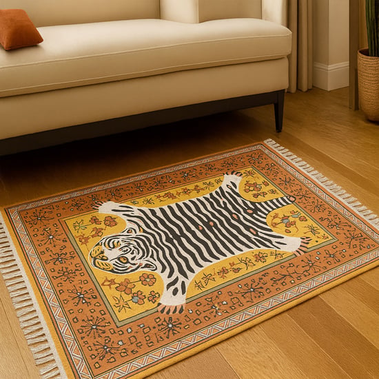 LUXE HOME Tiger Print Carpet - 152x92cm