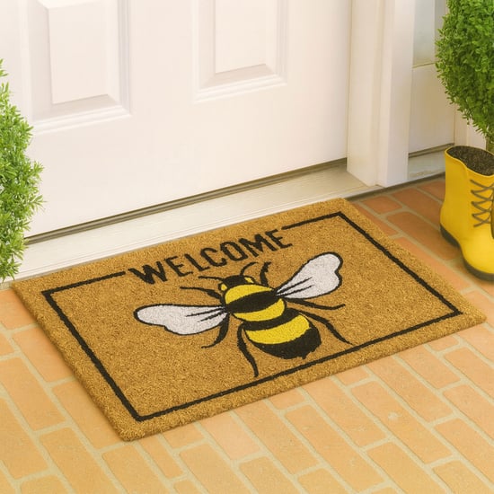 LUXE HOME Coir Bee Print Anti-Slip Doormat - 71x45cm