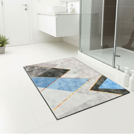 LUXE HOME Rubber Printed Anti-Slip Bath Mat - 58.4x35.5cm