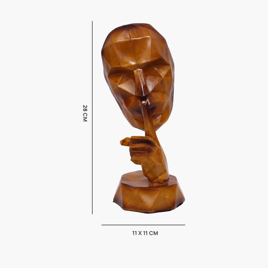 VEDAS Mystical Indian Polyresin Set of 3 Diamond Face Figurines