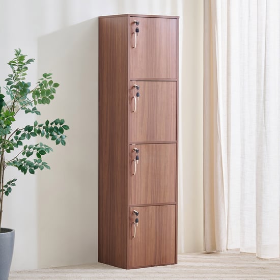 Helios Alton NXT Qunton 4-Door Multipurpose Cabinet - Walnut