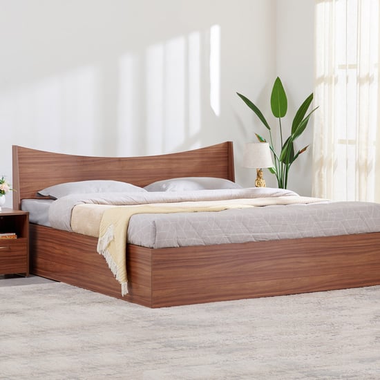 Helios Alton NXT King Bed with Box Storage - Walnut
