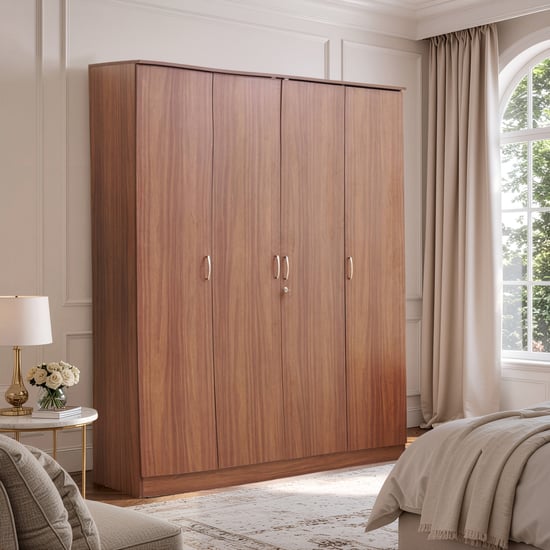 Helios Alton NXT 4-Door Wardrobe - Walnut