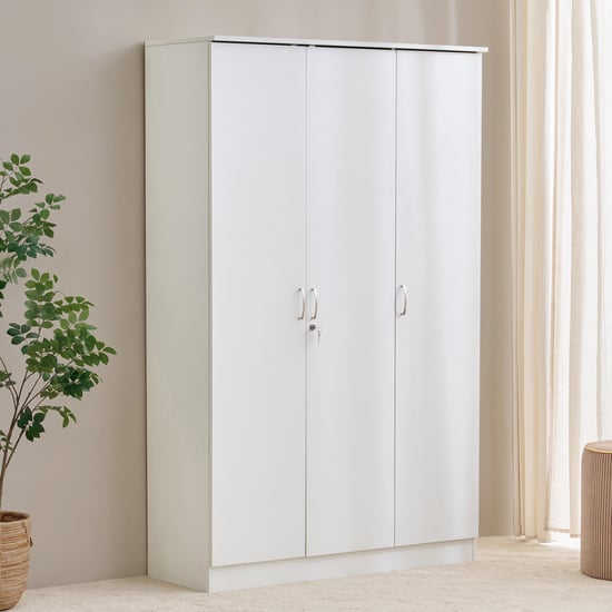 Helios Alton NXT 3-Door Wardrobe - White