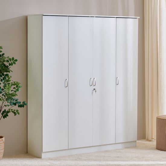 Helios Alton NXT 4-Door Wardrobe - White