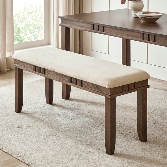 Trio NXT Fabric Large Dining Bench - Walnut