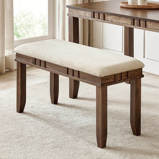 Trio NXT Fabric Small Dining Bench - Walnut