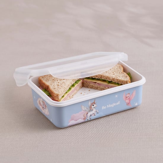Slate Kids Unicorn Melamine Printed Lunch Box - 800ml