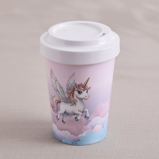 Slate Kids Unicorn Melamine Printed Travel Tumbler with Lid - 350ml