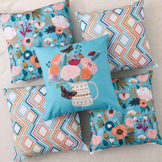 Corsica Birch Set of 5 Printed Cushion Covers - 40x40cm