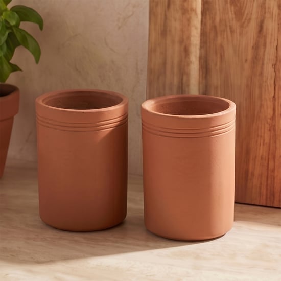 Terra Toscana Set of 2 Terracotta Tumblers - 500ml