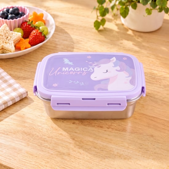 Back To School Spark Steel Little Munch Printed Snack Box - 400ml