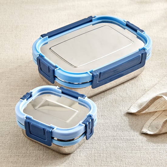 Back To School Spark Set of 2 Stainless Steel Lunch Box