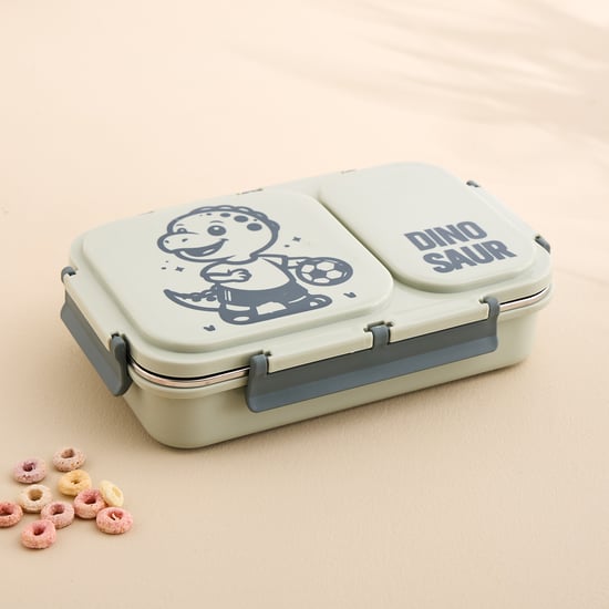 Back To School Spark Stainless Steel 2-Partitioned Insulated Lunch Box - 550ml