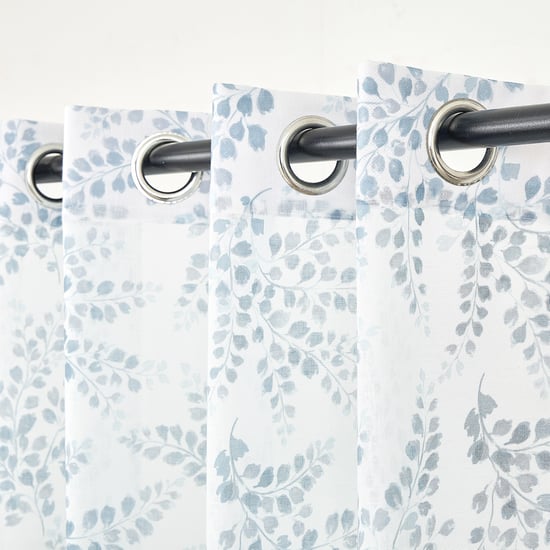 Corsica Erene Set of 2 Printed Sheer Door Curtains - 7.3ft (225cm)