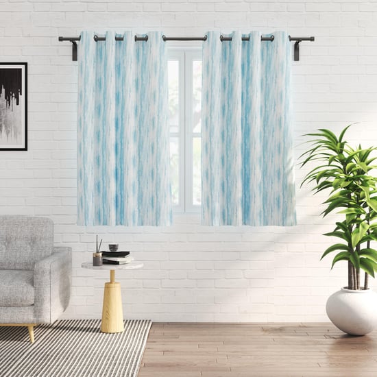Corisca Hill Set of 2 Printed Sheer Window Curtains - 5.2ft (160cm)