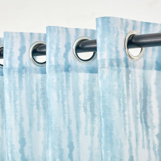 Corsica Hill Set of 2 Printed Sheer Door Curtains - 7.3ft (225cm)