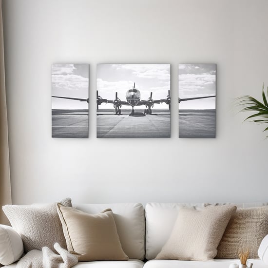 Corsica Brezza Set of 3 Canvas Runway Plane Picture Frames
