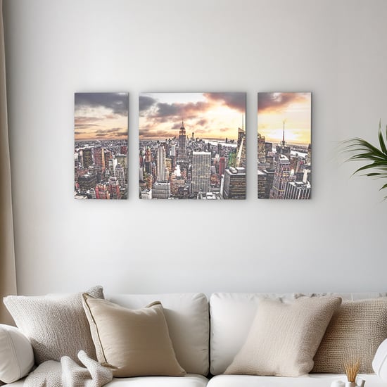Corsica Brezza Set of 3 Canvas City Picture Frames