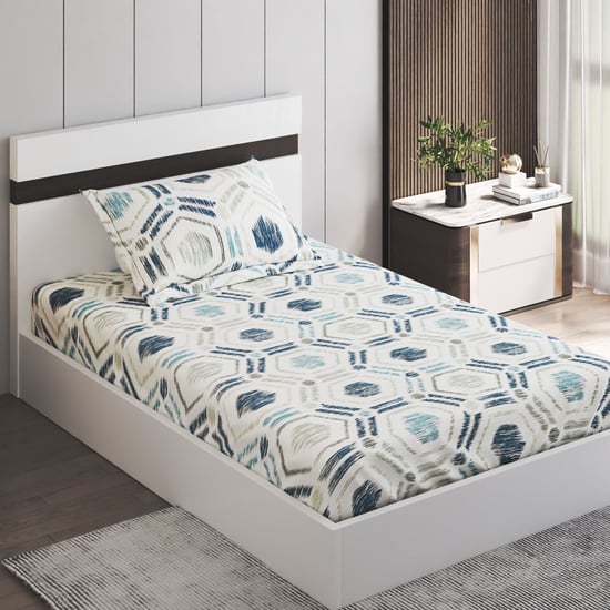 Unwind Living House Printed 2Pcs Single Bedsheet Set