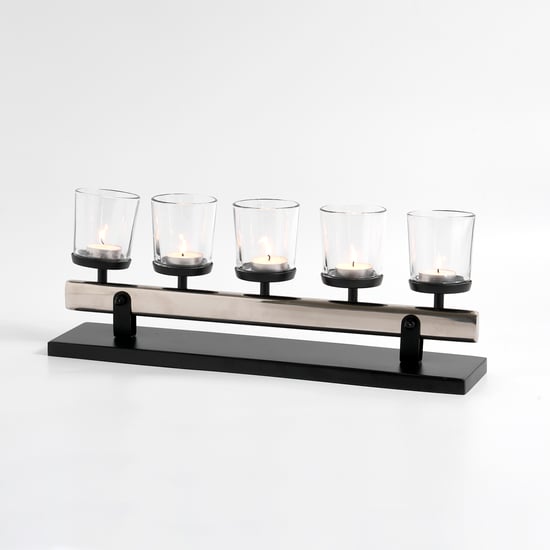 Geomuse Gifts Sapia Metal and Glass Multi T-Light Holder