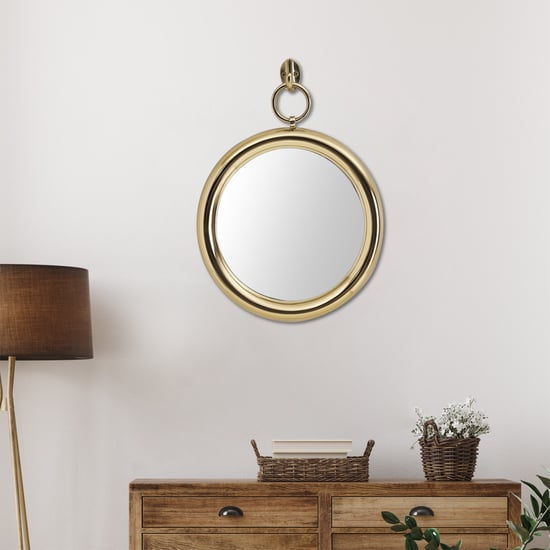 Nuqta Gifts Aluminium Round Decorative Mirror - 30cm