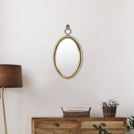 Nuqta Gifts Reflection West Aluminium Decorative Wall Mirror - 30x52cm