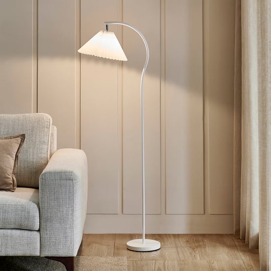 Fluorescence Novelty Metal Pleated Shade Floor Lamp