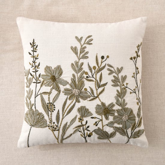 Poetry Embroidered Cushion Cover - 45x45cm